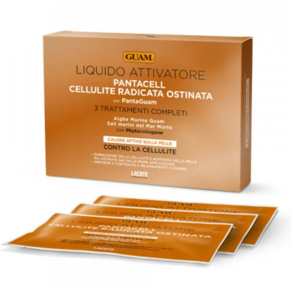 Guam Liquido Attivatore PantaCell Cellulite Radicata e Ostinata, 3 Buste