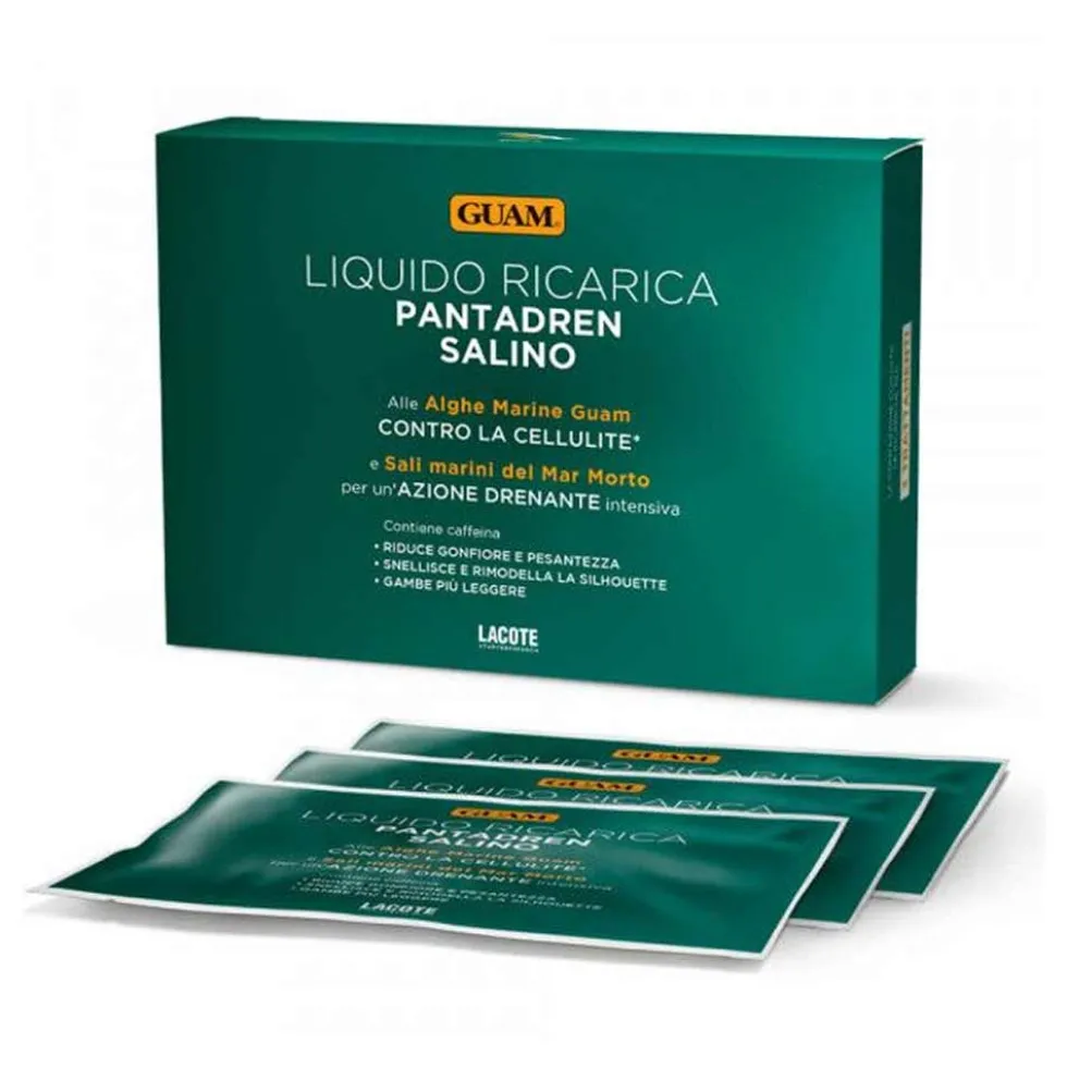 Guam Liquido Ricarica PantaDren Salino Drenante Intensivo, 3 Buste