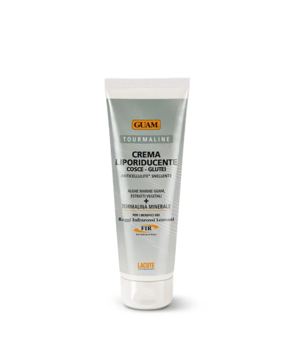 Guam Tourmaline - Crema Liporiducente FIR Trattamento anticellulite e snellente cosce e glutei, 75 ml
