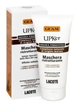 Guam Upker - Maschera ristrutturante per la cura dei capelli secchi e danneggiati, 150 ml