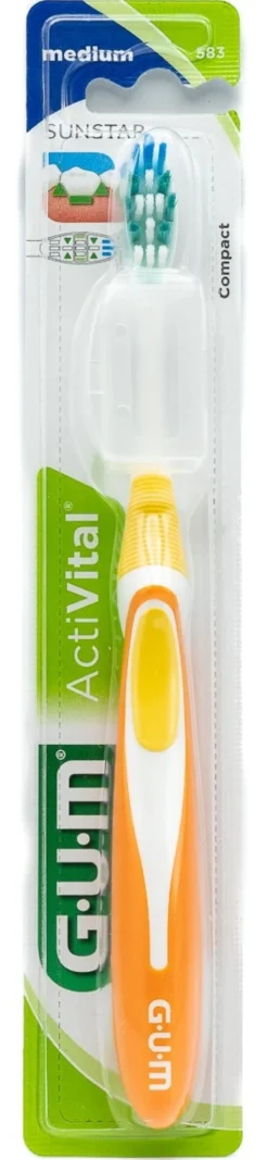 GUM Activital 583 - Spazzolino manuale medio per la prevenzione dei problemi gengivali, 1 pezzo