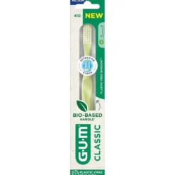 Gum Classic 410 - Spazzolino manuale con setole medie per la rimozione della placca, 1 pezzo