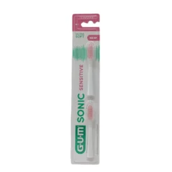 Gum Sonic Sensitive Testine di Ricambio per Spazzolino a Batteria, 2testine