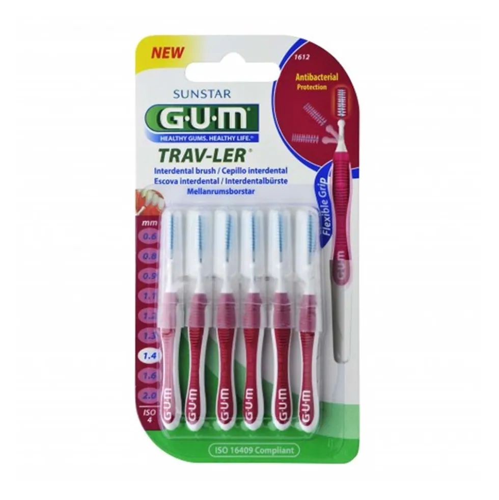 Gum Trav-Ler - 1612 Scovolino interdentale da 1,4 mm, 6 scovolini