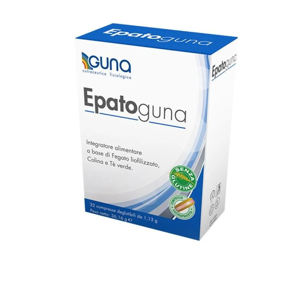Guna Epatoguna - Integratore alimentare per il supporto della funzione epatica, 32 compresse