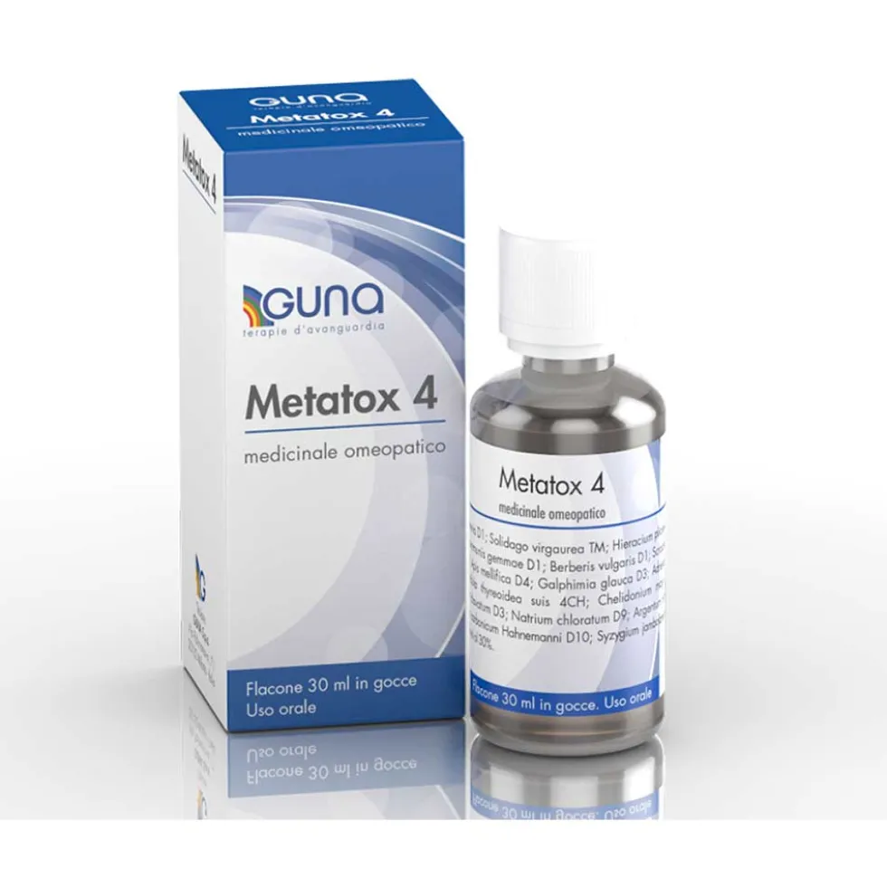 Guna Metatox 4 Medicinale Omeopatico in Gocce Prodotto Dimagrante, 30ml