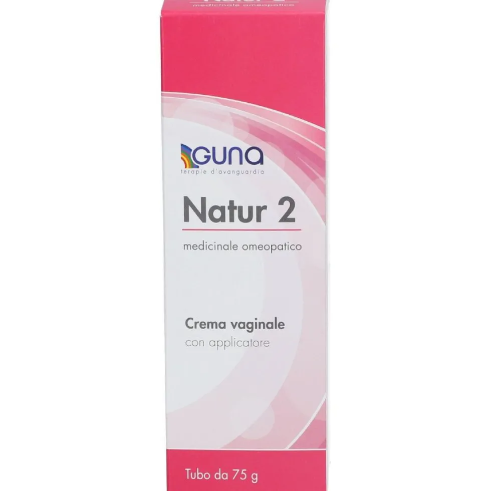 Guna Natur 2 - Crema intima omeopatica lenitiva contro la secchezza, 75 ml con applicatore