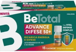 Haleon BeTotal Advance Difese 50+ - Integratore per le difese immunitarie e l'energia, 15 flaconcini