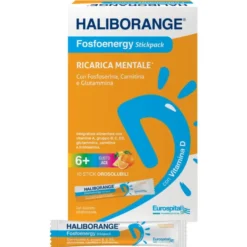 Haliborange Fosfoenergy - Integratore alimentare per la concentrazione e la memoria, 10 stick