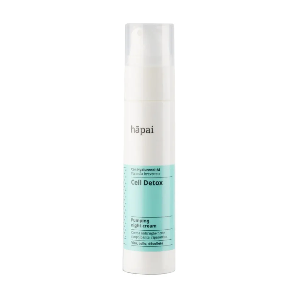 Hapai Cell Detox - Pumping Night Cream Crema Notte Anti Rughe Rimpolpante, 50ml