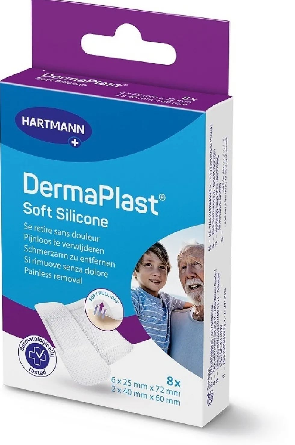 Hartmann DermaPlast Soft Silicone Cerotti 2 Formati, 8 cerotti