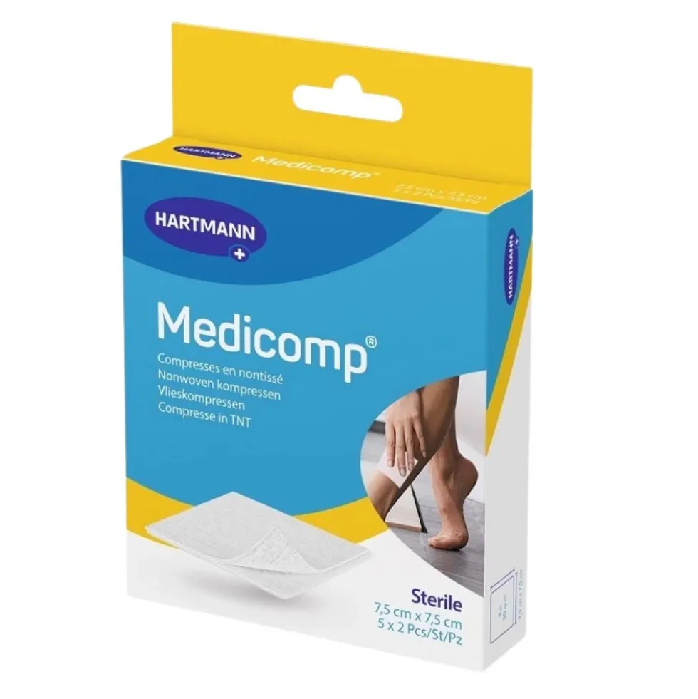 Hartmann Medicomp Compresse in TNT 7,5 x 7,5 cm, 5 bustine da 2 garze