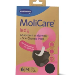 Hartmann MoliCare Lady - Slip assorbente rilavabile per incontinenza, 1 slip e 5 inserti taglia M