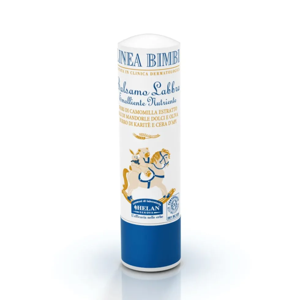 Helan Bimbi - Balsamo labbra in stick emolliente e nutriente per i bambini, 4 ml