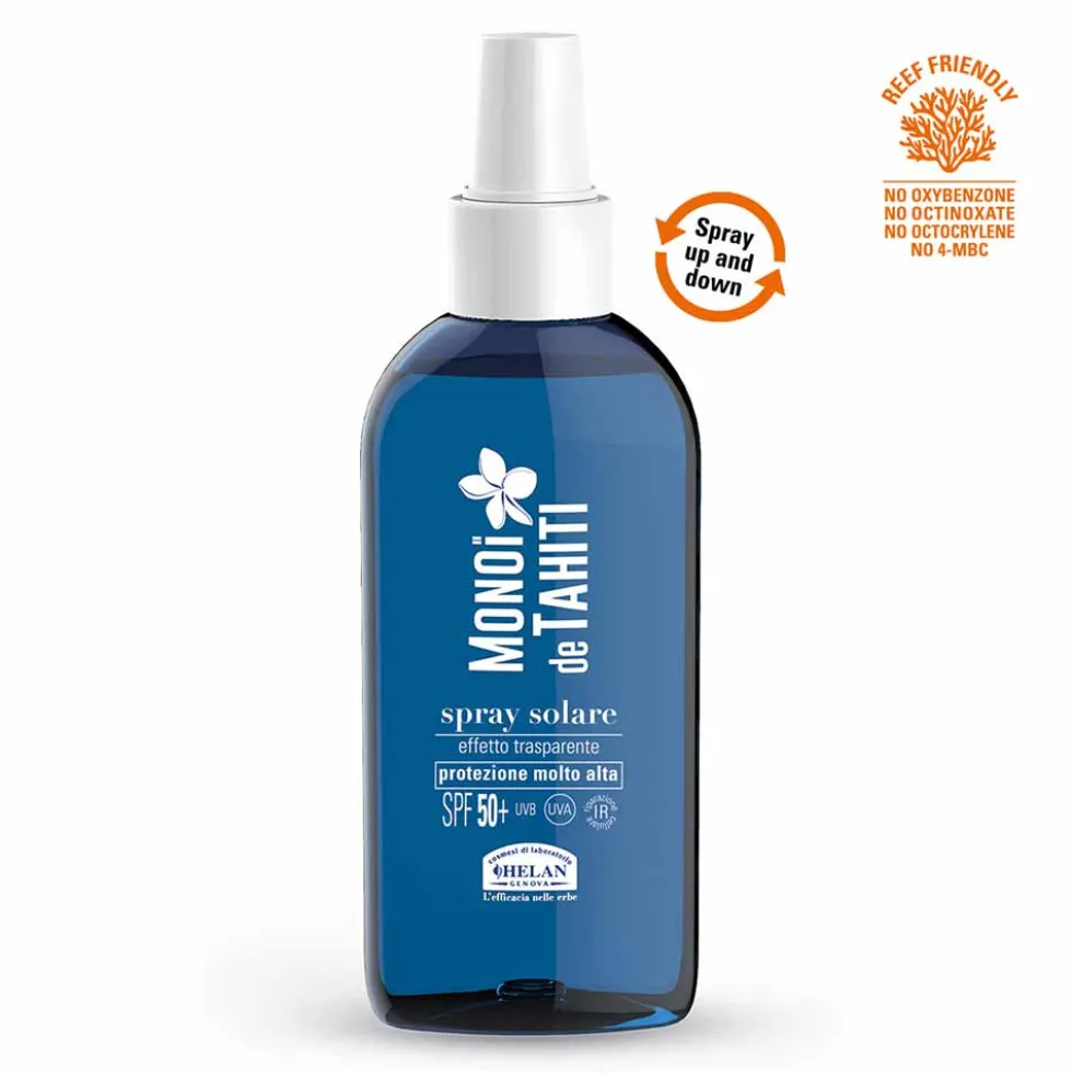 Helan Monoi de Tahiti - Spray Solare Effetto Trasparente SPF50+, 150ml