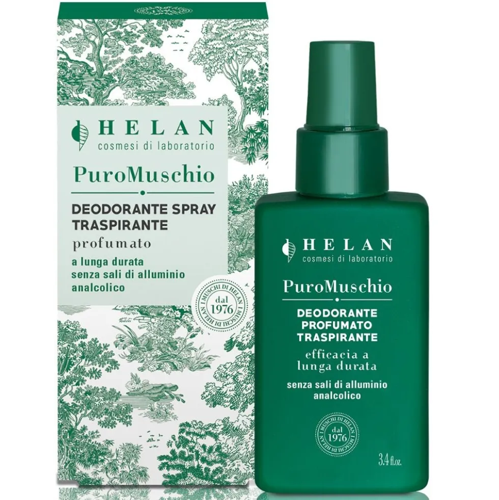 Helan Puro Muschio Deodorante Profumato Traspirante in Spray, 100ml