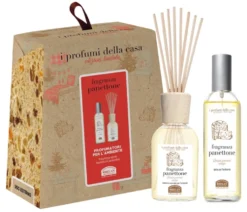 Helan Set Panettone - Set profumazione per l'ambiente, spray da 100 ml e diffusore da 100 ml
