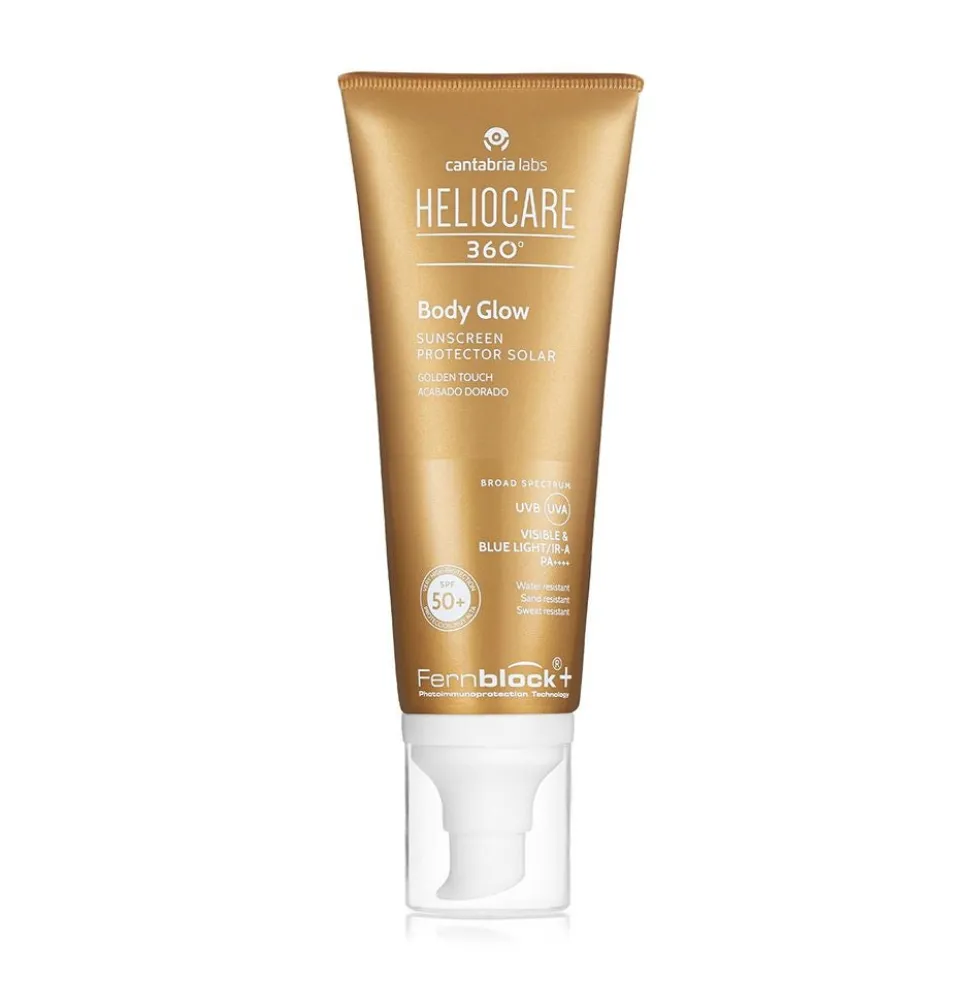 Heliocare 360° Body Glow SPF50+ Protezione Solare Corpo, 100ml