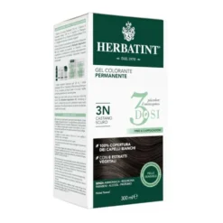 Herbatint Gel Colorante Permanente Tinta Colore 3N Castano Scuro, 3 Dosi