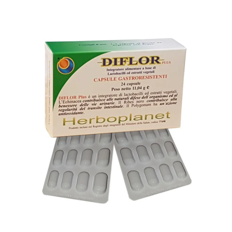 Herboplanet Diflor Plus Integratore Alimentare, 24 capsule