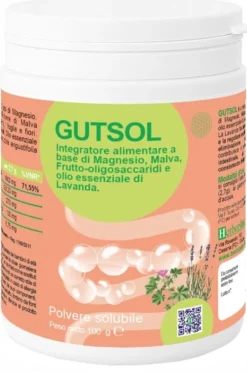 Herboplanet Gutsol Integratore alimentare per la digestione e la regolarità intestinale, 100 g