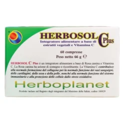 Herboplanet Herbosol C Plus - Integratore alimentare con rosa canina e vitamina C, 60 compresse