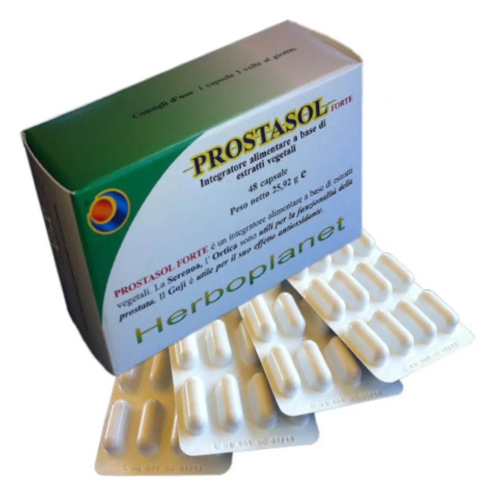 Herboplanet Prostasol Forte Integratore Alimentare, 48 Capsule