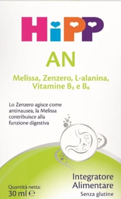 HiPP AN Integratore Antinausea e Funzione Digestiva per Bambini, 30ml