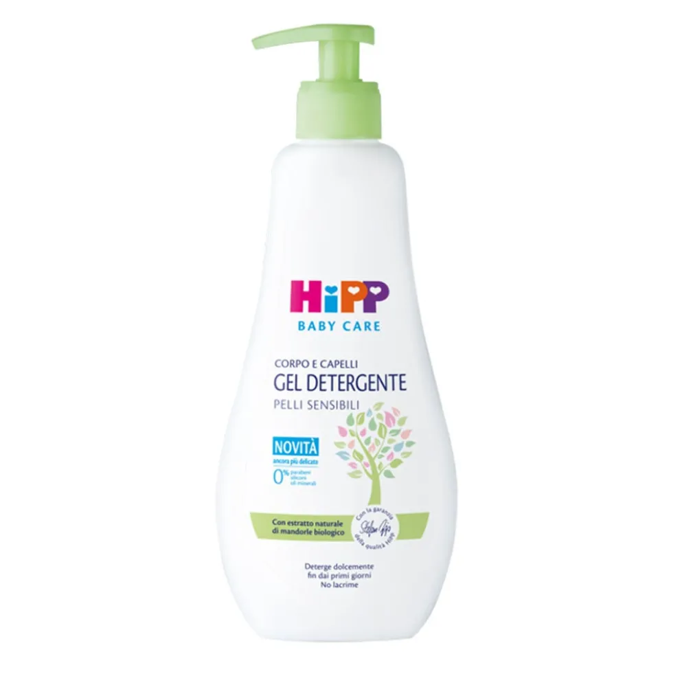 HiPP Baby Care - Gel detergente corpo e capelli per la pelle sensibile dei bambini, 400 ml
