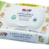 HiPP Carta igienica umidificata gettabile nel wc, 50 salviettine biodegradabili