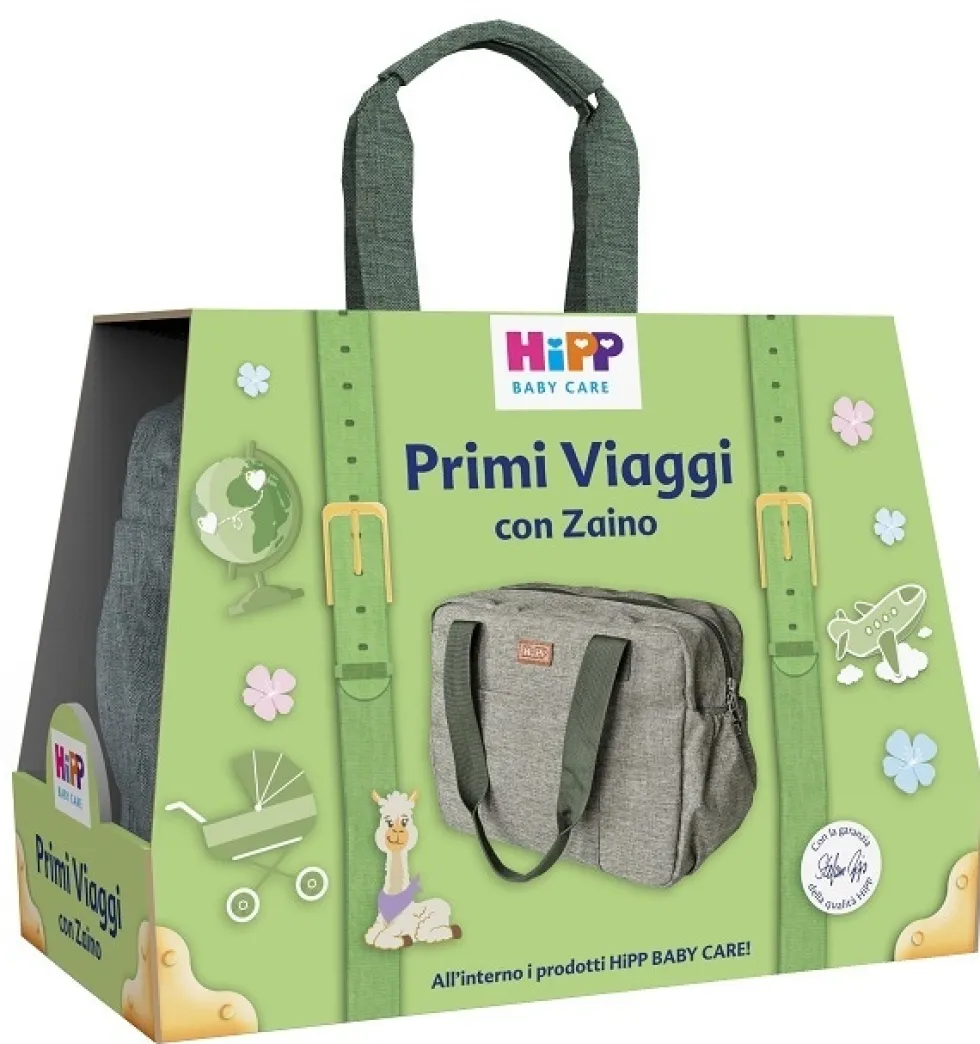 HiPP Cofanetto Primi Viaggi con Zaino per l'igiene e la cura della pelle sensibile, 4 prodotti