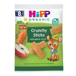Hipp Crunchy Sticks Snack per bambini gusto mela e carota 8m+, 30g