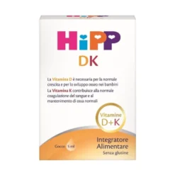 HiPP Dk - Integratore in gocce per le ossa e il sistema immunitario dei bambini, 5 ml