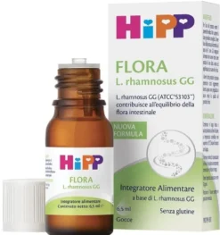 Hipp Flora - Integratore probiotico in gocce per l'equilibrio della flora intestinale, 6,5 ml