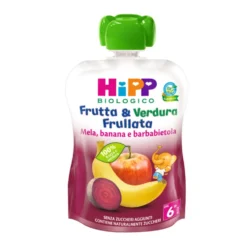HiPP frutta e verdura frullata mela, banana e barbabietola - Frullato biologico dal 6° mese, 90 g