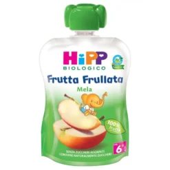 HiPP Frutta Frullata Mela - Purea di mela biologica per lo svezzamento dai 6 mesi, 90 g