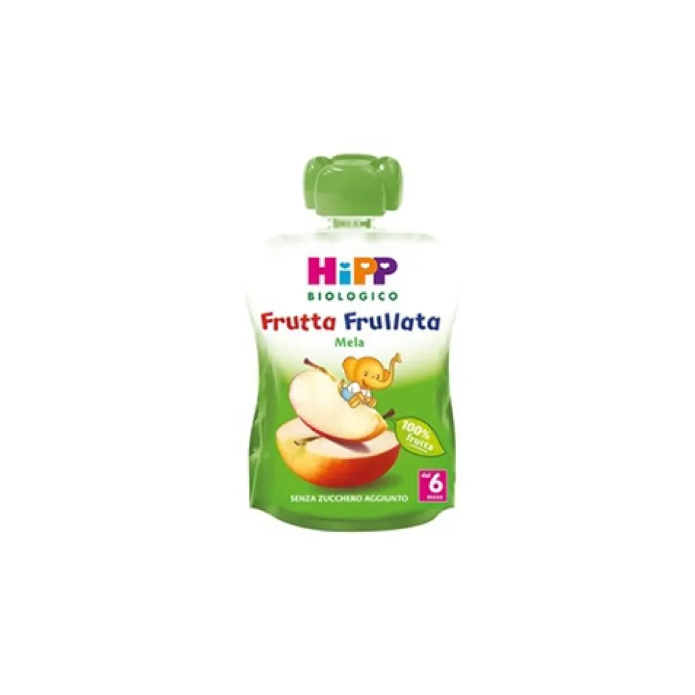 HiPP Frutta Frullata Mela - Purea di mela biologica per lo svezzamento dai 6 mesi, 90 g