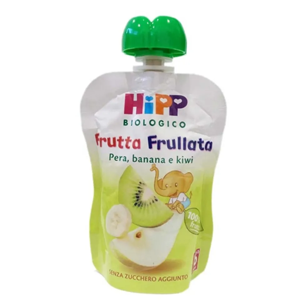 HiPP Frutta Frullata Pera Banana e Kiwi dal 6° mese, 90 g