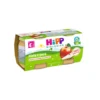 HiPP Omogeneizzato di mela e pera - Alimento biologico alla frutta dal 4° mese, 2 vasetti da 80 g