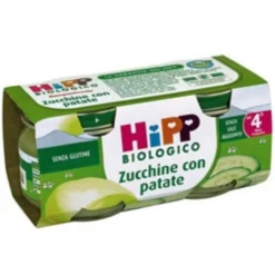 HiPP Omogeneizzato di zucchine e patate dai 4 mesi, 2 vasetti da 80 g