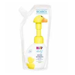 HiPP Ricarica mousse detergente paperella - Detergente per il viso, le mani e il corpo, 250 ml