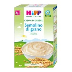 HiPP Semolino di Grano Biologico Istantaneo Senza Latte dai 4+ Mesi, 200g
