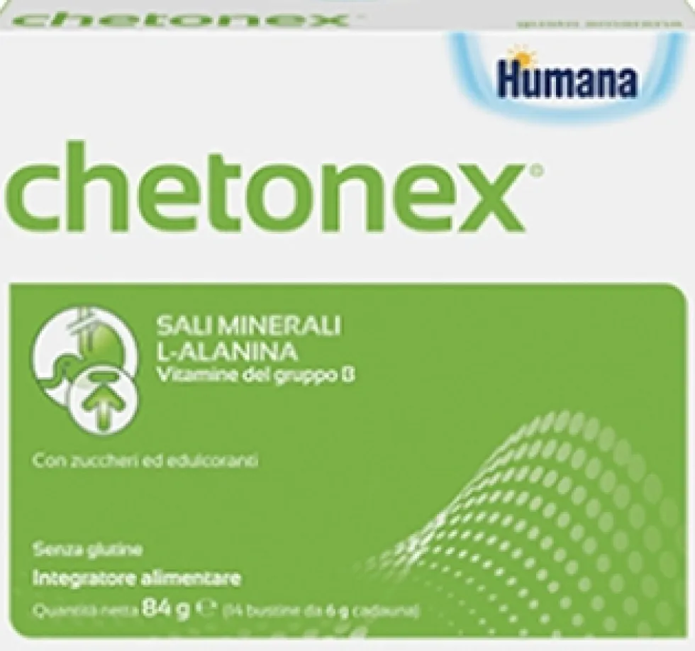 Humana Chetonex - Integratore alimentare per le carenze nutrizionali, 14 bustine da 6 g