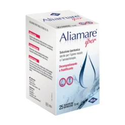 IBSA Aliamare Iper - Soluzione ipertonica sterile per l'igiene nasale, 25 flaconcini da 5 ml