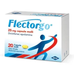 IBSA Flectorgo 25 mg - Antidolorifico per il dolore da lieve a moderato, 20 capsule molli