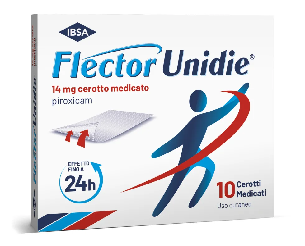 IBSA Flector Unidie Cerotto medicato per il dolore e l'infiammazione, 10 cerotti