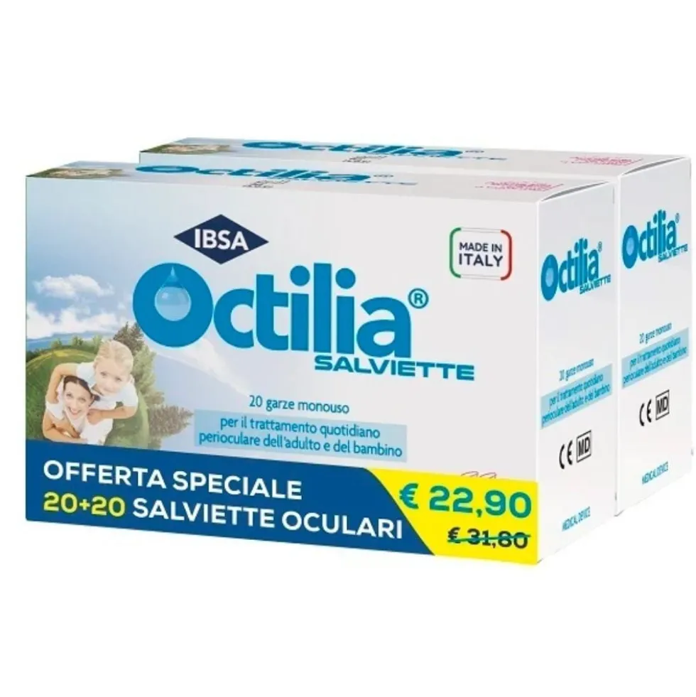 IBSA Octilia - Salviette Detergenti Zona Perioculare, 20 garze