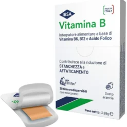 IBSA Vitamina B Integratore di Vitamine B6 B12 e B9, 30 Film Orali
