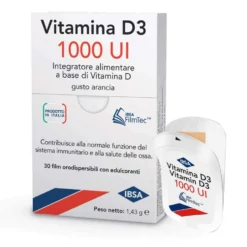 IBSA Vitamina D3 1000 Ui Integratore Alimentare, 30 Film Orodispersibili