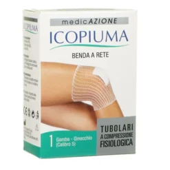 Icopiuma Benda a compressione fisiologica per gamba e ginocchio calibro 5, 1 pezzo